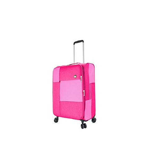 Mia Toro M1134-20In-Pnk Italy Vasto Softside Spinner 20" Carry-On, Pink