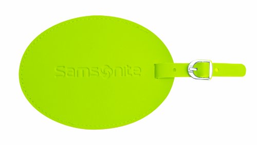 Samsonite Large Vinyl Id Tag, Neon Green