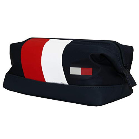 Tommy Hilfiger Men's Framed Flag Logo Wash Bag, Navy One Size Navy