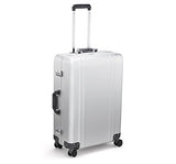 Zero Halliburton Classic Aluminum 2.0 26" 4 Wheel Spinner Travel Case (Silver)