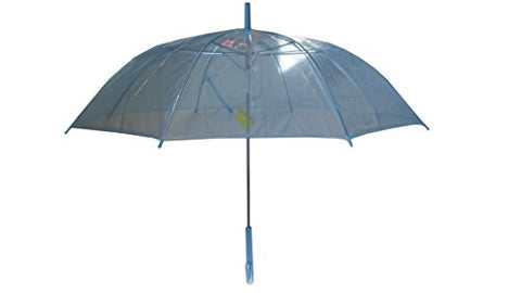 Elite 47 inch Arc Clear Automatic Open Stick Umbrella (Blue)