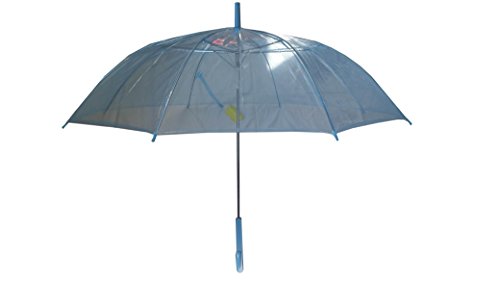 Elite 47 inch Arc Clear Automatic Open Stick Umbrella (Blue)