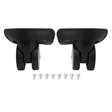 BQLZR 9.5x9x5.9cm Black Plastic and Metal Luggage Suitcase Replacement 360 Degree Swivel Spinner