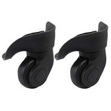 BQLZR Luggage Swivel 9.1cmx10.7x4.9cm Black Plastic Left & Right Wheels DIY Replacement Parts Pack of 2 (See Vedio First)