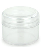Vivaplex, 12 Clear, 1 oz Plastic Pot Jars, Cosmetic Containers, With Lids.