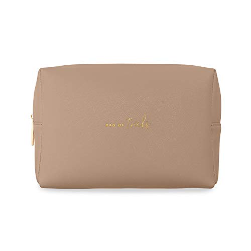 Katie Loxton Bag of Tricks Womens Vegan Leather Cosmetic Toiletry Wash Bag Taupe