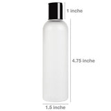 SHANY Frosted Plastic PET Cosmo Bullet Squeeze Bottle/Flip Cap Lid - Portable Liquid Container in Travel Size Bottle - BPA-Free - 4oz