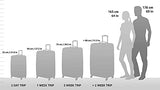 U.S. Traveler Boren Polycarbonate Hardside Rugged Travel Suitcase Luggage with 8 Spinner Wheels, Aluminum Handle, Navy, Checked-Large 30-Inch