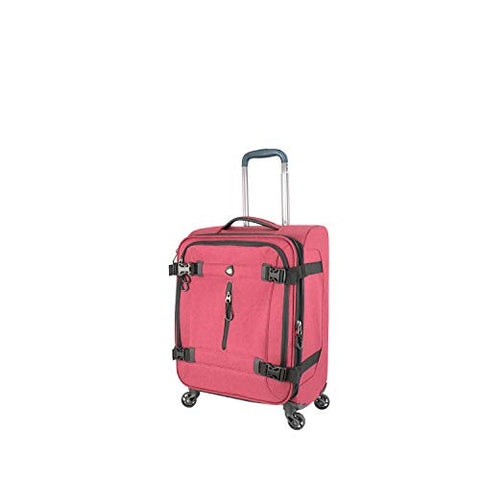 Mia Toro M1135-20In-Red Italy Ischia Softside Spinner 20" Carry-On, Red