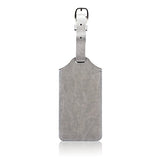 Luggage Tags, Acdream Leather Case Luggage Bag Tags Travel Tags 2 Pieces Set (Grey)