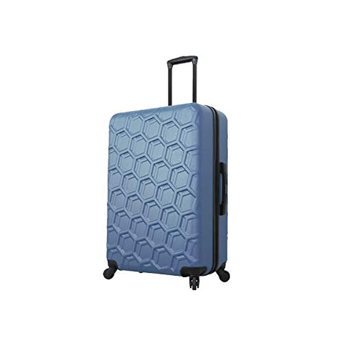 Mia Toro Italy Molded Art Hive Hard Side 28 Inch Spinner, Blue