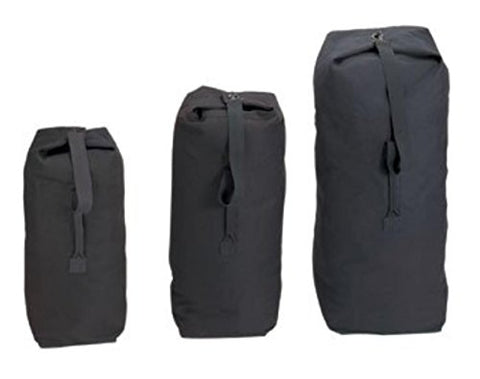 Rothco Top Load Canvas Duffle Bag, Black, 21'' X 36''