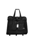40" Black Expandable Large Rolling 6 Wheeled Duffel Bag Spinner Suitcase Luggage