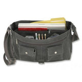 David King & Co. Leather Full Flap Laptop Messenger L Distressed, Cafe, One Size