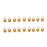 Baoblaze 20 Pcs Mini Empty Amber Glass Essential Oils Sample Bottles Sample Storage Containers