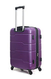DUKAP Rodez Lightweight Hardside 3 piece Luggage set 20''/24''/28'' Purple