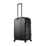 Mia Toro Italy Nicosia Hardside Spinner Carry-on, Black