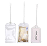 Mini Skater 6 Inch Premium Clear Plastic Travel Luggage Name Tag Loop Straps/Loops for Luggage Bag ID Tag,50Pcs