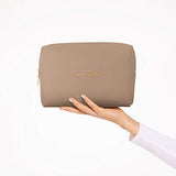 Katie Loxton Bag of Tricks Womens Vegan Leather Cosmetic Toiletry Wash Bag Taupe