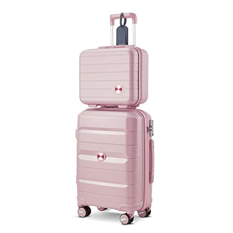 imiomo 3pcs Luggage Set PP Hard Shell Hard Side TSA Lock Lightweight  Durable Spinner Wheel Luggage 
