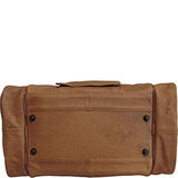 AmeriLeather 20” Leather Dual Zippered Duffel (Distressed Brown)