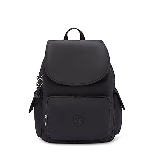 Kipling Women's City Pack Medium Backpack, Black Noir, 10.5"L x 14.5"H x 6.75"D