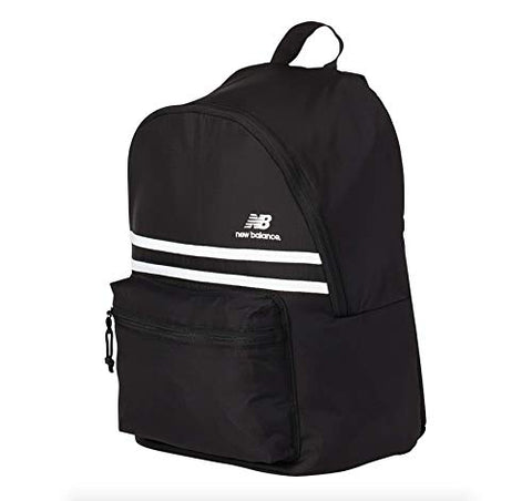 New Balance Men's and Women's LSA Essentials Backpack Nylon Ripstop, Black, One Size
