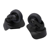 BQLZR 8.2x8.2x4.9cm Black Plastic & Metal DIY 360 Degrees Left&Right Luggage Suitcase Wheels