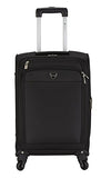 Travelers Club 18" Carry-On Spinner Luggage Constructed With Top Durable Fabric, Black Color Option