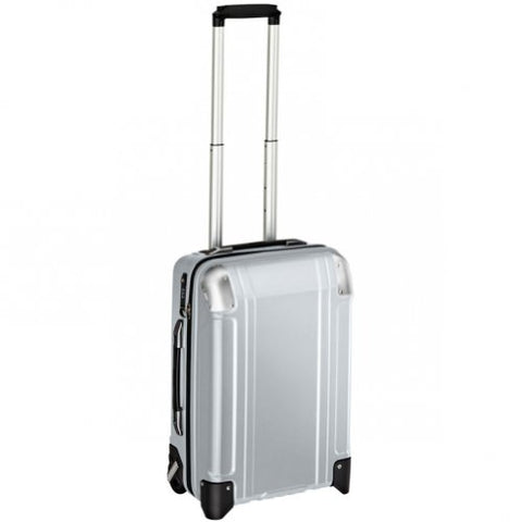 Zero Halliburton Geo Polycarbonate Carry On 2 Wheel Travel Case, Silver, One Size