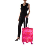 Cloe by Agatha Ruiz de la Prada Checked Medium 24" inch Luggage with 360º-spinner wheels in Magenta Color