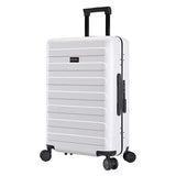 TangFeii-trunk Boarding Luggage Universal Wheel Upright Carry-on Luggage Expandable Spinner 20inches 24inches Carry-on Suitcase Uprights Suitcase 360° Silent Spinner (Color : White, Size : 20inches)
