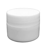 Beauticom 24 Pieces 7G/7ML (0.25oz) WHITE Sturdy Thick Double Wall Plastic Container Jar with Foam Lined Lid for Scrubs, Oils, Salves, Creams, Lotions - BPA Free (Quantity: 24 Pieces)