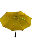 Rain Umbrella | LED UMBRELLA for Rain or Sun or Just for Fun | Quality Rain Umbrella for All Ages Boys/Girls/Adults |Great for Your Social Media Videos | Sun Wind Umbrella SJF Products (Yellow)