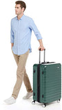 AmazonBasics Premium Hardside Spinner Luggage with Built-In TSA Lock - 2-Piece Set (20", 28"), Green