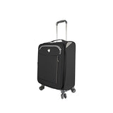 Mia Toro M1133-20In-Blk Italy Viareggio Softside Spinner 20" Carry-On, Black