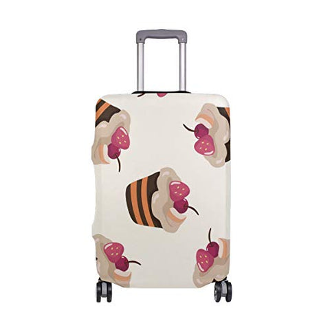 GIOVANIOR Cartoon Cakes Cherry Luggage Cover Suitcase Protector Carry On Covers