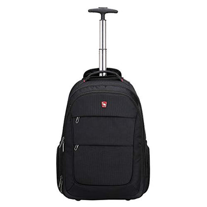 Oiwas Rolling Backpack With Wheels 20 Inch School College Wheeled Book Bag Laptop Travel Carry On