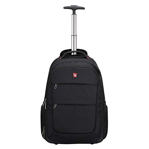 Oiwas Rolling Backpack With Wheels 20 Inch School College Wheeled Book Bag Laptop Travel Carry On