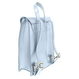 Bebe Womens Evelyn Faux Leather Adjustable Straps Backpack Silver O/S