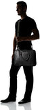 Kenneth Cole Reaction Faux Leather Slim Dual Compartment Top Zip 16" Laptop Business Case, Black