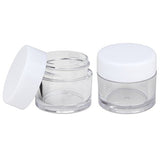 Beauticom High-Graded Quality 7 Grams/7 ML (Quantity: 60 Packs) Thick Wall Crystal Clear Plastic LEAK-PROOF Jars Container with White Lids for Cosmetic, Lip Balm, Lip Gloss, Creams, Lotions, Liquids
