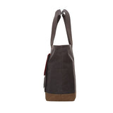 Token Bags Waxed Montague Tote Bag, Dark Brown, One Size