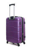 DUKAP Rodez Lightweight Hardside Spinner Luggage 20'' inch - Purple