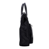 McKlein, N Series, Sofia, Nano Tech-Light Nylon with Leather Trim, 3-in-1 Nylon Ladies' Convertible Backpack Tote, Black (18545)