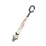 Reverse Umbrella Watercolor Flamingo Windproof Anti-UV for Car Outdoor Use