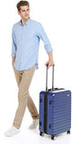 Amazonbasics Premium Hardside Spinner Luggage With Built-In Tsa Lock - 24-Inch, Blue