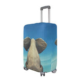 Suitcase Cover Suitcase Lonely Beach Elephant Luggage Cover Travel Case Bag Protector for Kid Girls