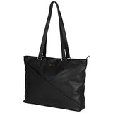 Kenneth Cole Reaction Women's East Bay Babe 15" Laptop & Tablet RFID Business Travel Messenger Computer Bag, Black Leather Tote, Laptop