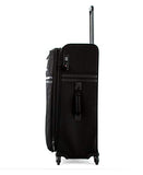 Calvin Klein Parker Softside Expandable Spinner Luggage with TSA Lock, Black, 29 Inch